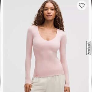 🍋 NWT Wundermost Ultra-Soft Nulu V-Neck Long-Sleeve Shirt Mink Berry Size XL